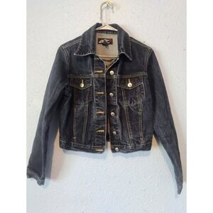 Authentic Shape Lazer Denim Jacket Size Medium Women's Y2k 90s 80s Sk8r Vibes